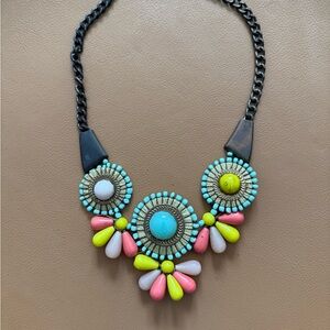 Colorful Beaded Statement Necklace
